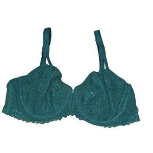 Womens Auden Teal Lace, Unlined, Blaconette Underwire Bra, Size 40C, NWT!!!